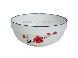 8^CERAMICS BOWL(A BRANCH OF PLUM)(1P)(10527)